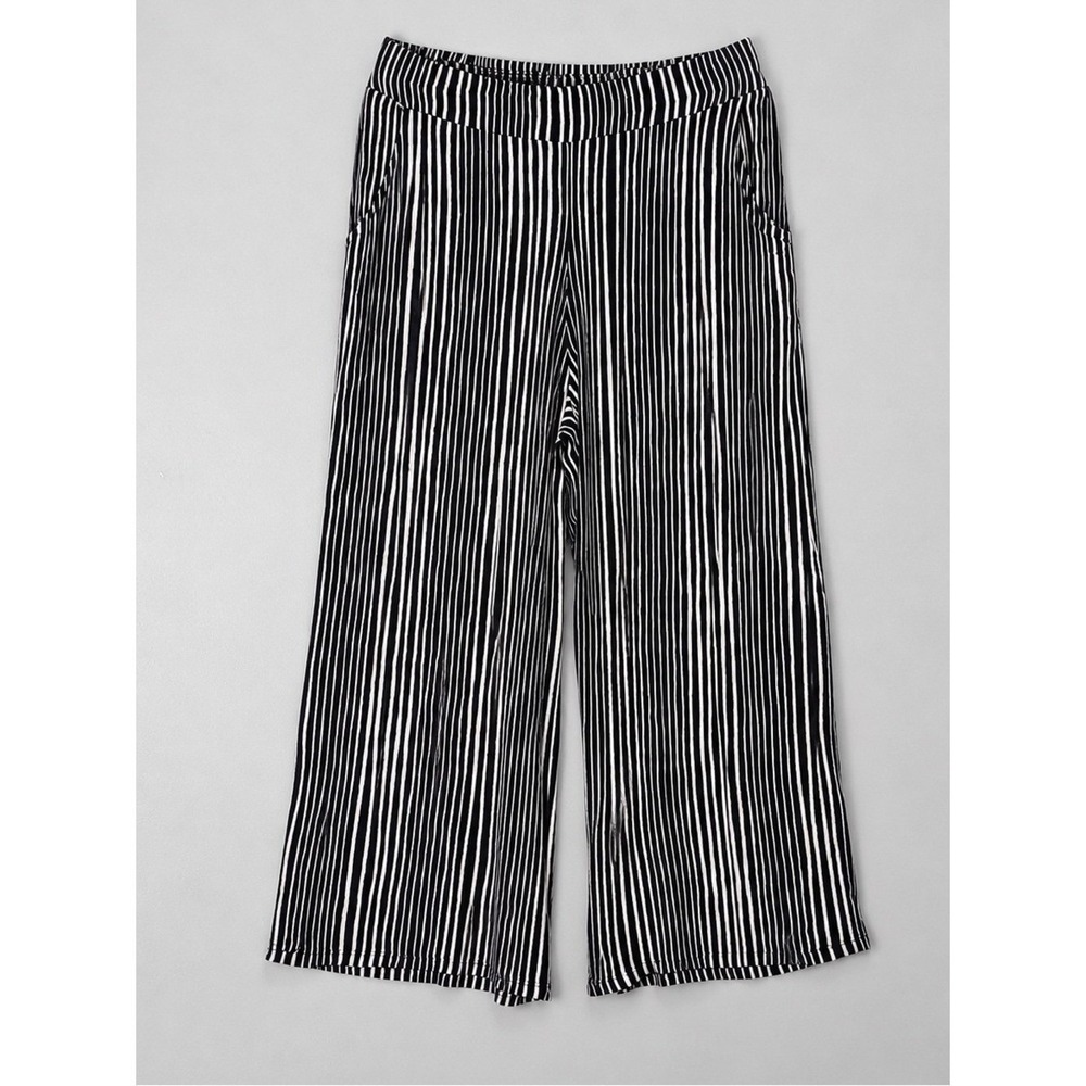 Billabong Womens Wide Leg Crop Pants Size Medium Boho Beachy Coastal Fisherman